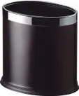 [GPX-034B] Room Trash Bin Black Oval Size: (L)260*(W)190*(H)260mm